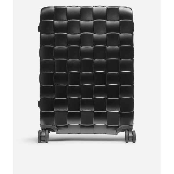 Khaite Odissey Check-In Suitcase in Black - Black  - The Lotus Tote Bag - Shop at Luxury Shoes 