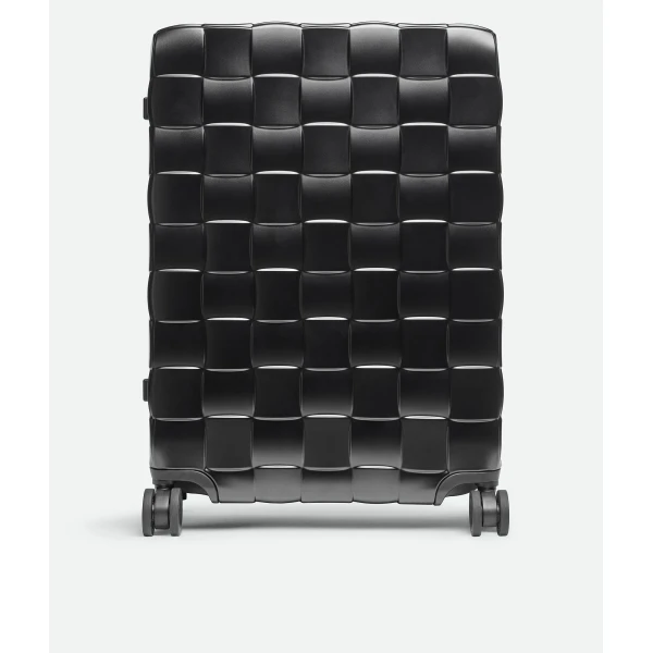 Khaite Odissey Check-In Suitcase in Black - Black  - The Lotus Tote Bag - Shop at Luxury Shoes 