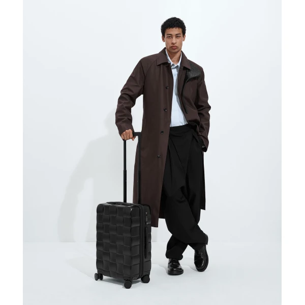 Khaite Odyssey Cabin Suitcase in Black - Black  - The Lotus Tote Bag - Shop at Luxury Shoes 