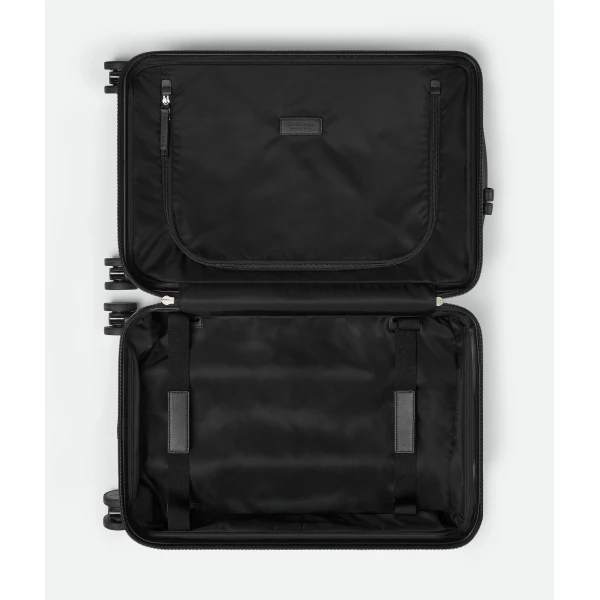 Khaite Odyssey Cabin Suitcase in Black - Black  - The Lotus Tote Bag - Shop at Luxury Shoes 