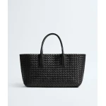 Khaite Small Cabat in Black - Black Totes & Top-Handle Bags - The Lotus Tote Bag - Shop at Luxury Shoes 