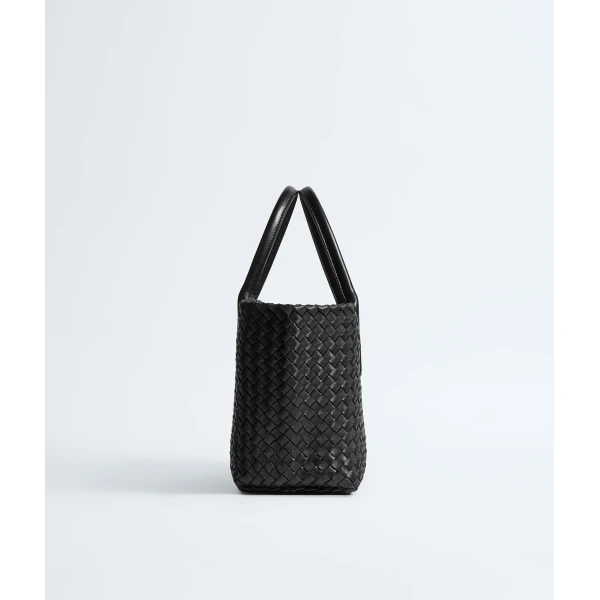 Khaite Small Cabat in Black - Black Totes & Top-Handle Bags - The Lotus Tote Bag - Shop at Luxury Shoes 