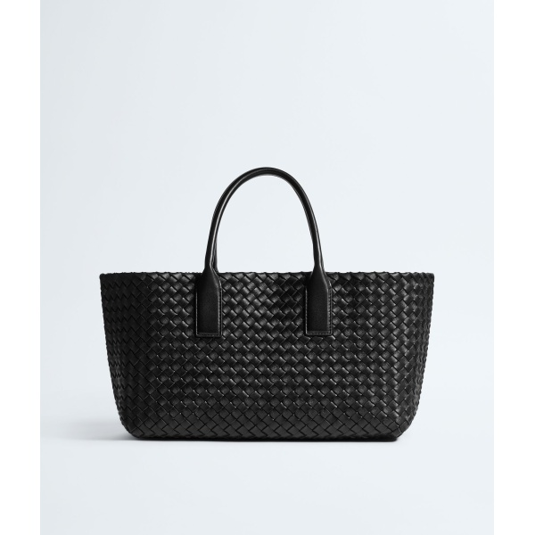 Khaite Small Cabat in Black - Black Totes & Top-Handle Bags - The Lotus Tote Bag - Shop at Luxury Shoes 