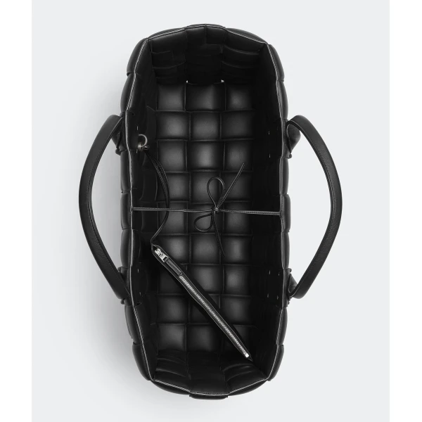 Khaite Tote Bag in Black - Black Totes & Top-Handle Bags - The Lotus Tote Bag - Shop at Luxury Shoes 