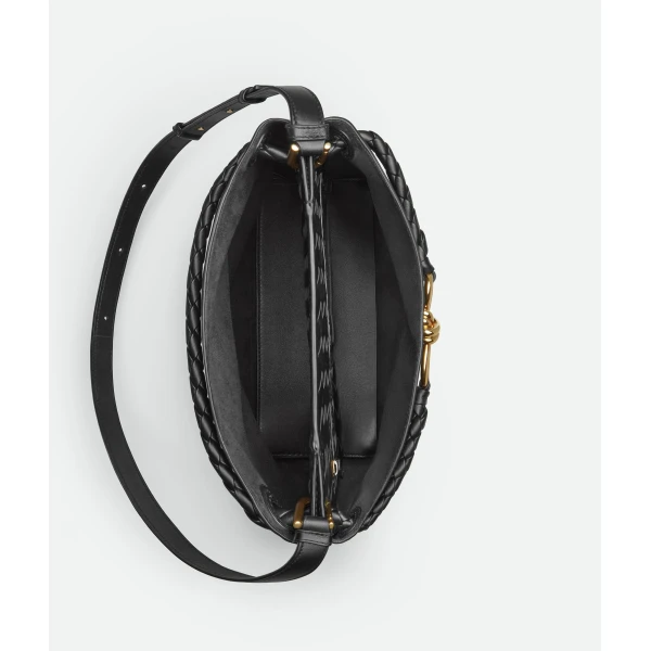 Khaite Women's Andiamo Bucket in Black - Black Bucket Bags - The Lotus Tote Bag - Shop at Luxury Shoes 