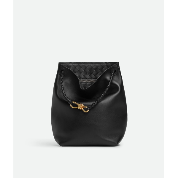 Khaite Women's Andiamo Bucket in Black - Black Bucket Bags - The Lotus Tote Bag - Shop at Luxury Shoes 