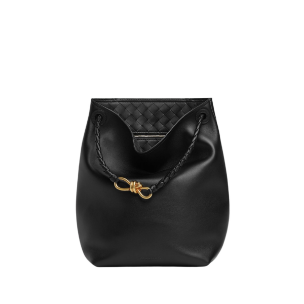 Bottega Veneta Women’s Andiamo Bucket in Black