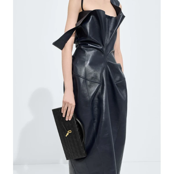 Khaite Women's Andiamo Clutch in Black - Black Clutch Bags - The Lotus Tote Bag - Shop at Luxury Shoes 