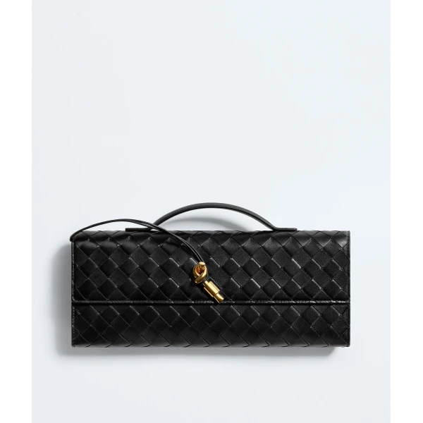Khaite Women's Andiamo Clutch in Black - Black Clutch Bags - The Lotus Tote Bag - Shop at Luxury Shoes 
