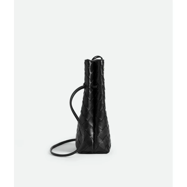 Khaite Women's Andiamo Phone Pouch in Black - Black Mini Bags - The Lotus Tote Bag - Shop at Luxury Shoes 