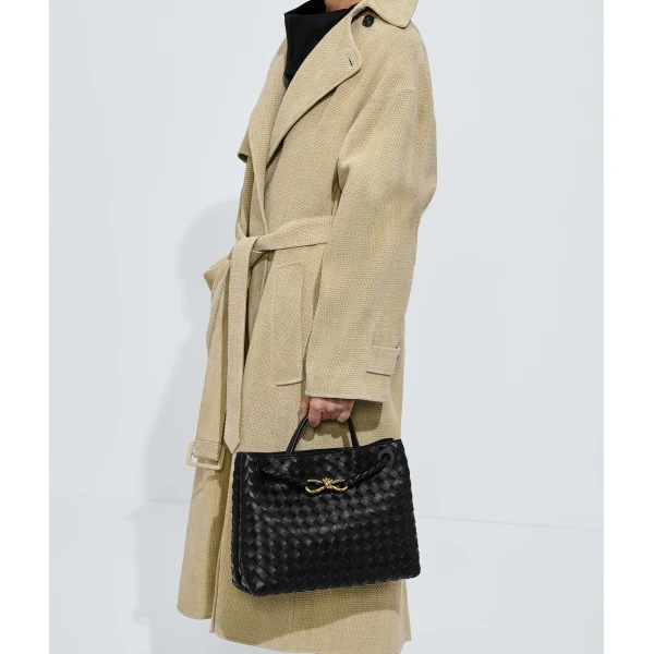 Khaite Women's Andiamo in Black - Black Totes & Top-Handle Bags - The Lotus Tote Bag - Shop at Luxury Shoes 