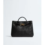 Khaite Women's Andiamo in Black - Black Totes & Top-Handle Bags - The Lotus Tote Bag - Shop at Luxury Shoes 
