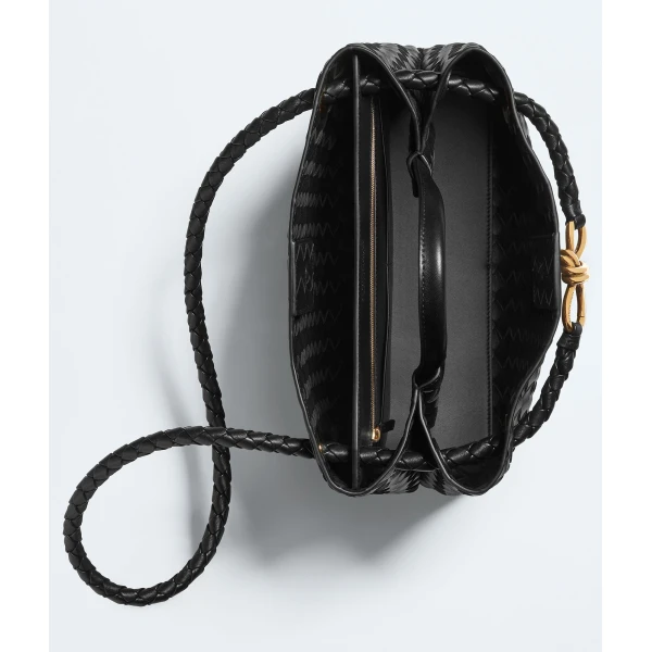 Khaite Women's Andiamo in Black - Black Totes & Top-Handle Bags - The Lotus Tote Bag - Shop at Luxury Shoes 