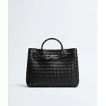 Khaite Women's Andiamo in Black - Black Totes & Top-Handle Bags - The Lotus Tote Bag - Shop at Luxury Shoes 