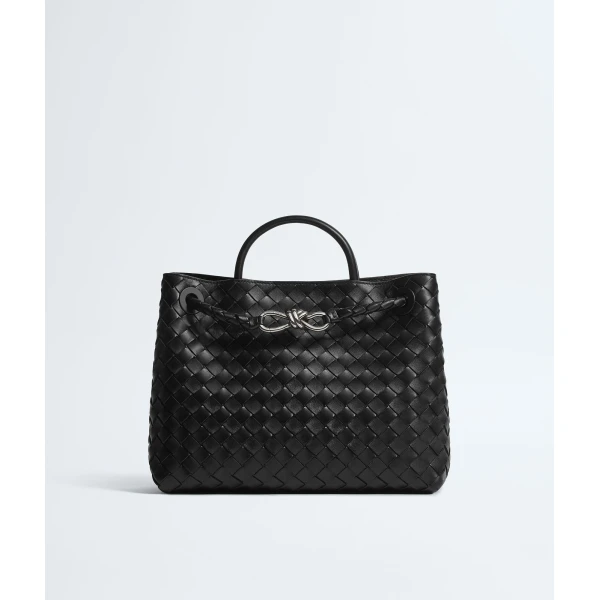 Khaite Women's Andiamo in Black - Black Totes & Top-Handle Bags - The Lotus Tote Bag - Shop at Luxury Shoes 