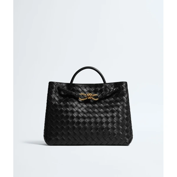 Khaite Women's Andiamo in Black - Black Totes & Top-Handle Bags - The Lotus Tote Bag - Shop at Luxury Shoes 