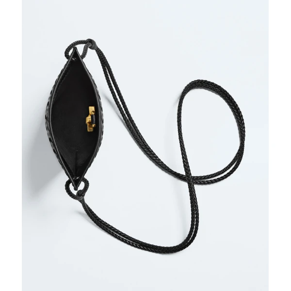 Khaite Women's Bacio Phone Bucket in Black - Black Bucket Bags - The Lotus Tote Bag - Shop at Luxury Shoes 