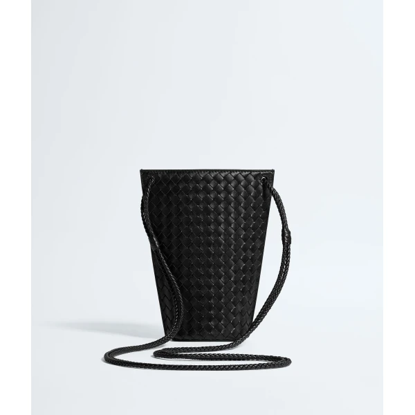 Khaite Women's Bacio Phone Bucket in Black - Black Bucket Bags - The Lotus Tote Bag - Shop at Luxury Shoes 