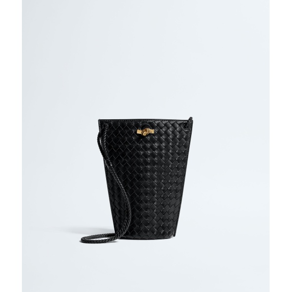 Khaite Women's Bacio Phone Bucket in Black - Black Bucket Bags - The Lotus Tote Bag - Shop at Luxury Shoes 