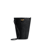Khaite Women's Bacio Phone Bucket in Black - Black Bucket Bags - The Lotus Tote Bag - Shop at Luxury Shoes 