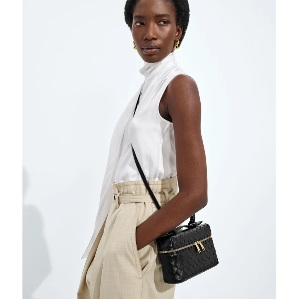 Khaite Women's Bang Bang in Black - Black Shoulder & Crossbody Bags - The Lotus Tote Bag - Shop at Luxury Shoes 
