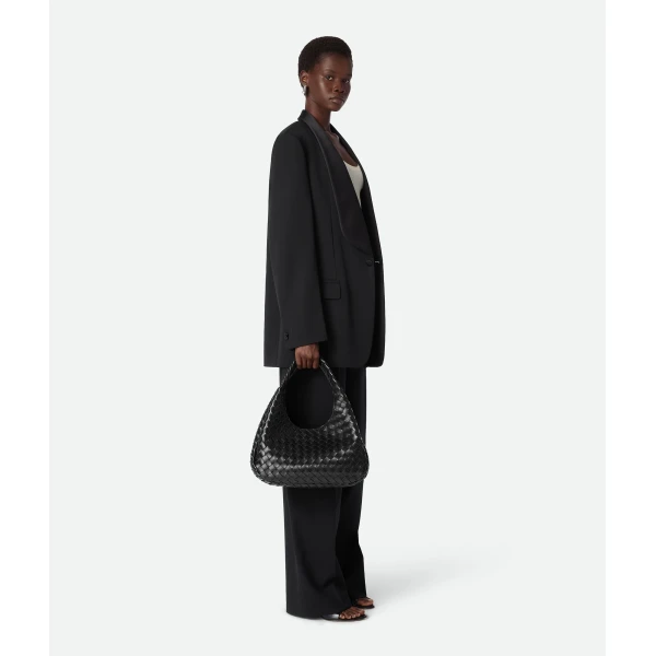 Khaite Women's Campana in Black - Black Shoulder & Crossbody Bags - The Lotus Tote Bag - Shop at Luxury Shoes 