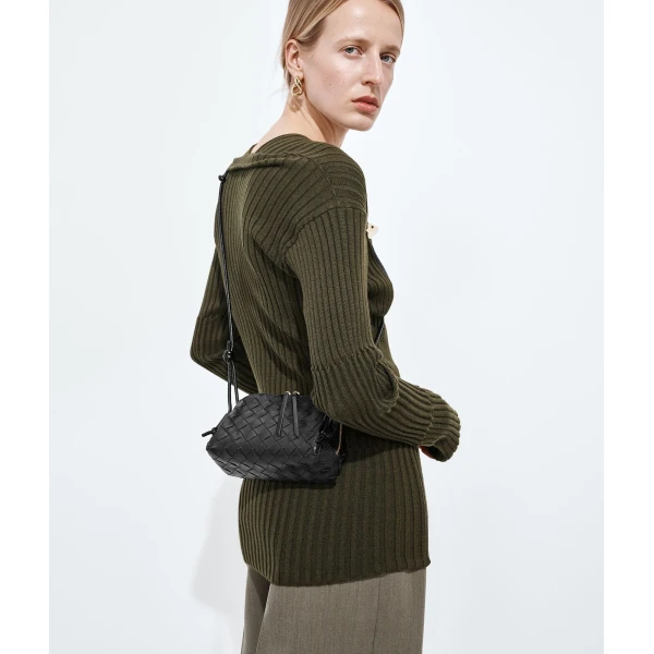 Khaite Women's Concert Pouch in Black - Black Clutch Bags - The Lotus Tote Bag - Shop at Luxury Shoes 