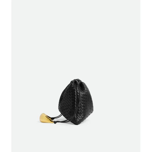 Khaite Women's Dustbag Handle in Black - Black Shoulder & Crossbody Bags - The Lotus Tote Bag - Shop at Luxury Shoes 