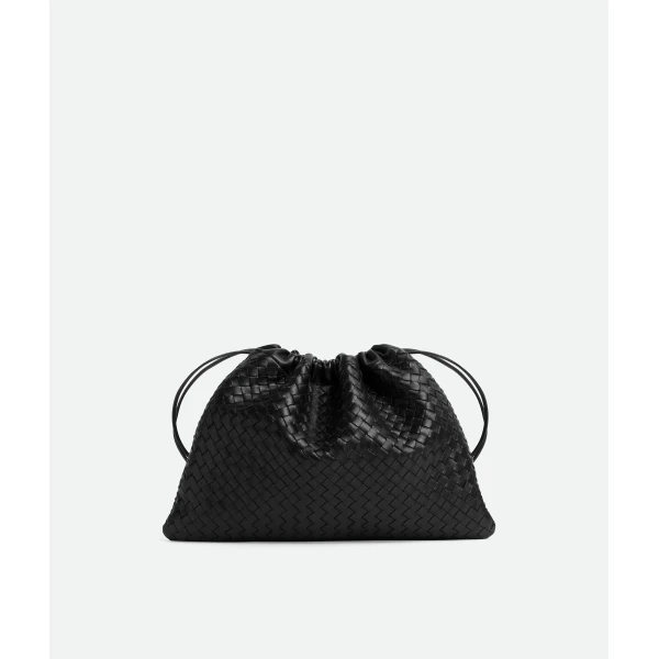 Khaite Women's Dustbag Handle in Black - Black Shoulder & Crossbody Bags - The Lotus Tote Bag - Shop at Luxury Shoes 