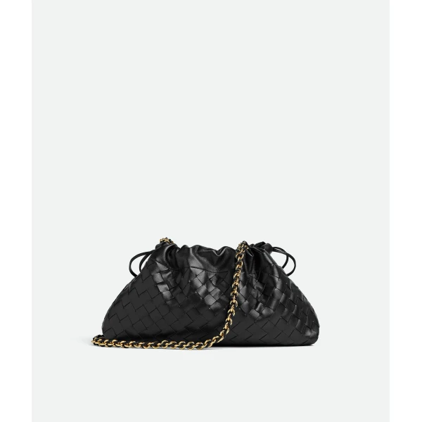 Khaite Women's Dustbag Notte in Black - Black Shoulder & Crossbody Bags - The Lotus Tote Bag - Shop at Luxury Shoes 
