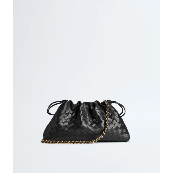 Khaite Women's Dustbag Notte in Black - Black Shoulder & Crossbody Bags - The Lotus Tote Bag - Shop at Luxury Shoes 