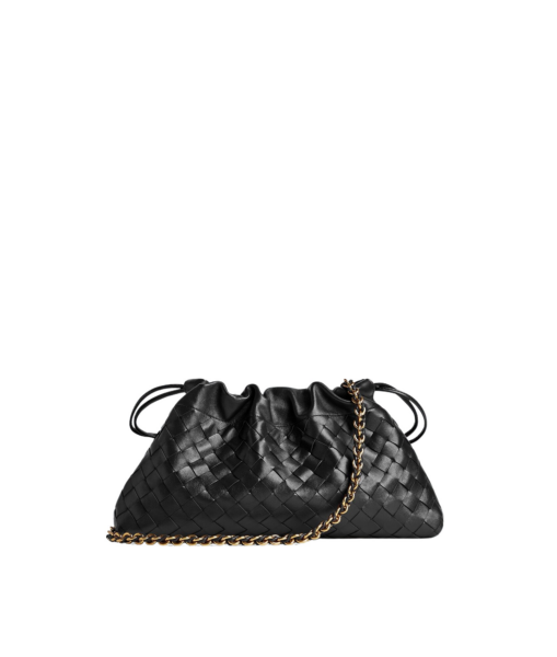 Khaite Women's Dustbag Notte in Black - Black Shoulder & Crossbody Bags - The Lotus Tote Bag - Shop at Luxury Shoes 