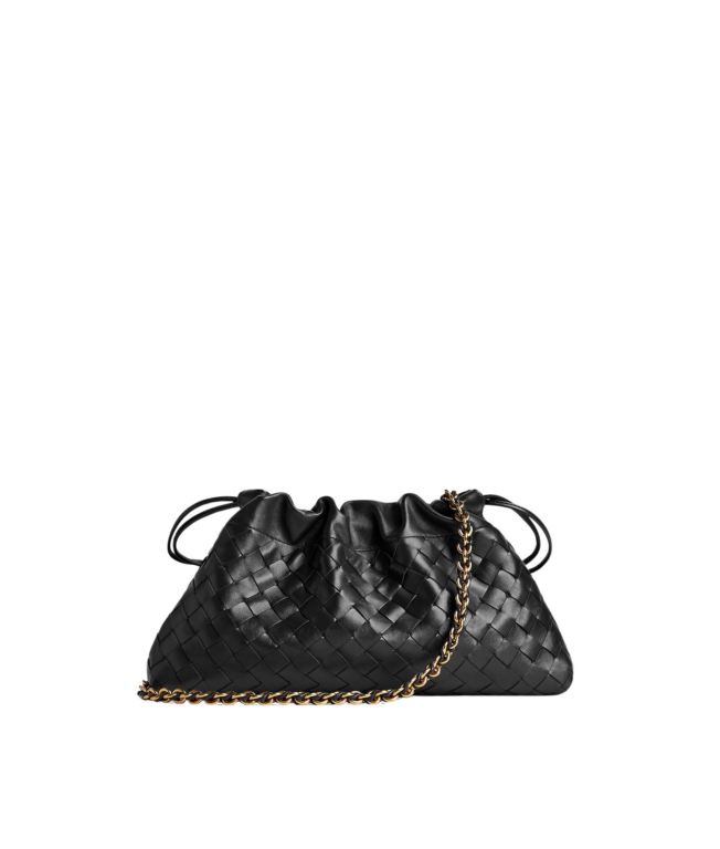 Khaite Women's Dustbag Notte in Black - Black Shoulder & Crossbody Bags - The Lotus Tote Bag - Shop at Luxury Shoes 
