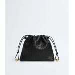 Khaite Women's Dustbag  in Black - Black Shoulder & Crossbody Bags - The Lotus Tote Bag - Shop at Luxury Shoes 