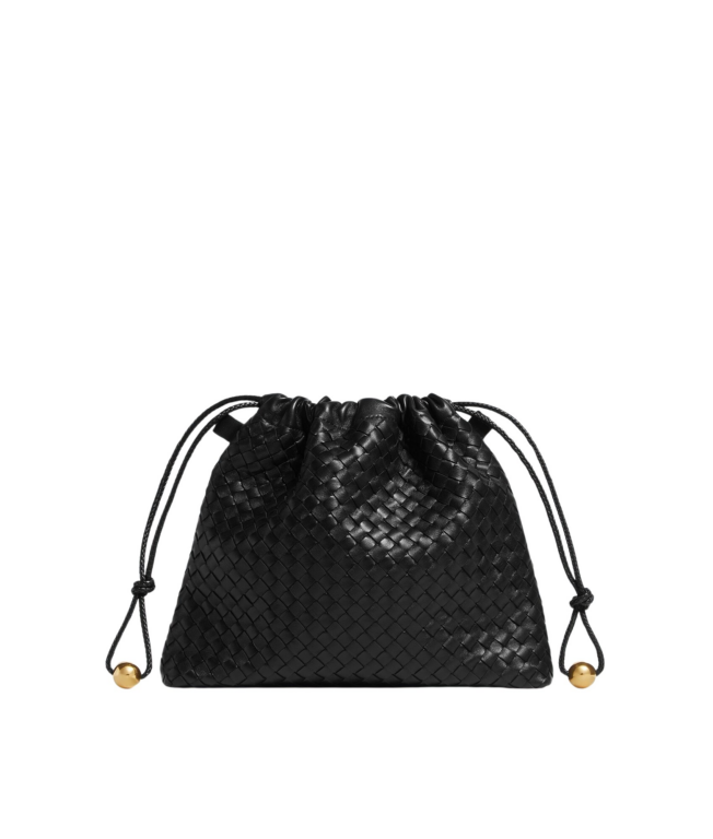 Khaite Women's Dustbag  in Black - Black Shoulder & Crossbody Bags - The Lotus Tote Bag - Shop at Luxury Shoes 
