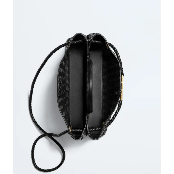 Khaite Women's East-West Andiamo in Black - Black Totes & Top-Handle Bags - The Lotus Tote Bag - Shop at Luxury Shoes 