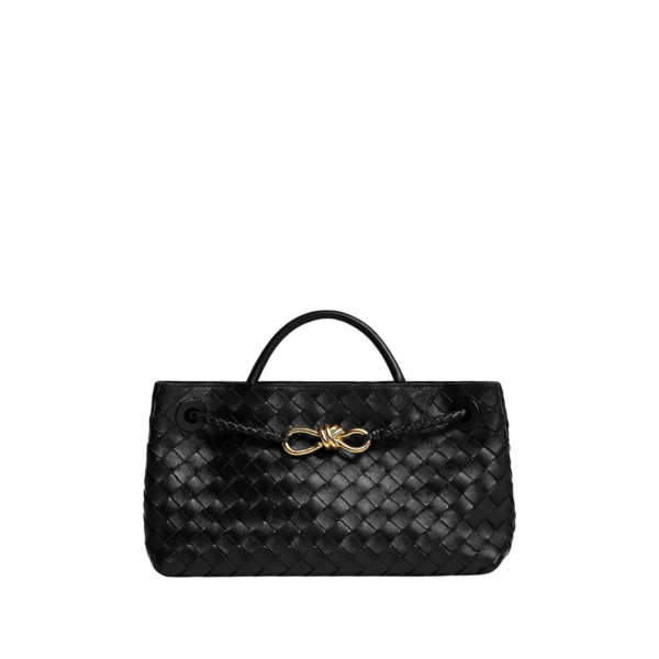 Khaite Women's East-West Andiamo in Black - Black Totes & Top-Handle Bags - The Lotus Tote Bag - Shop at Luxury Shoes 