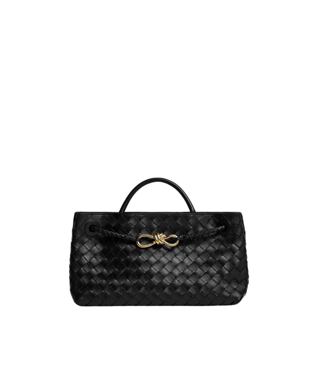 Khaite Women's East-West Andiamo in Black - Black Totes & Top-Handle Bags - The Lotus Tote Bag - Shop at Luxury Shoes 