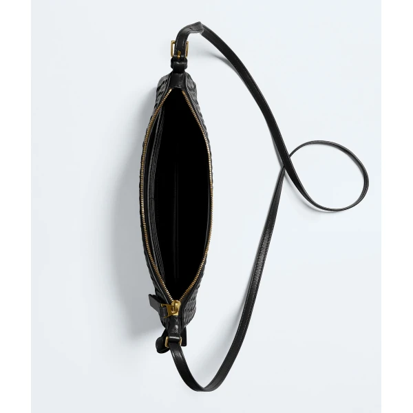 Khaite Women's Intrecciato Piccolo Medium Pouch in Black - Black Clutch Bags - The Lotus Tote Bag - Shop at Luxury Shoes 