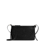 Khaite Women's Intrecciato Piccolo Medium Pouch in Black - Black Clutch Bags - The Lotus Tote Bag - Shop at Luxury Shoes 