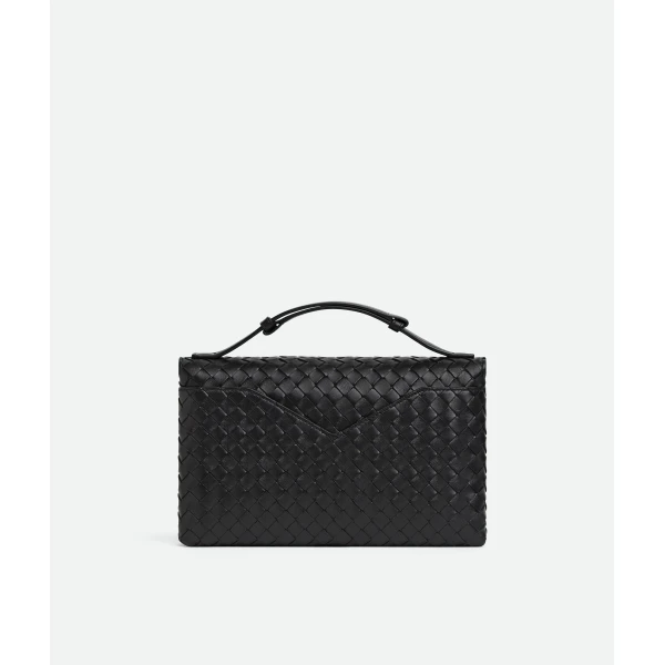 Khaite Women's Knot Lock in Black - Black Clutch Bags - The Lotus Tote Bag - Shop at Luxury Shoes 