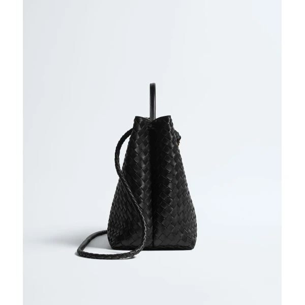 Khaite Women's Large Andiamo in Black - Black Totes & Top-Handle Bags - The Lotus Tote Bag - Shop at Luxury Shoes 