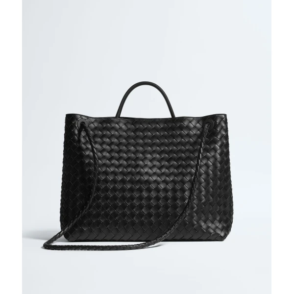 Khaite Women's Large Andiamo in Black - Black Totes & Top-Handle Bags - The Lotus Tote Bag - Shop at Luxury Shoes 