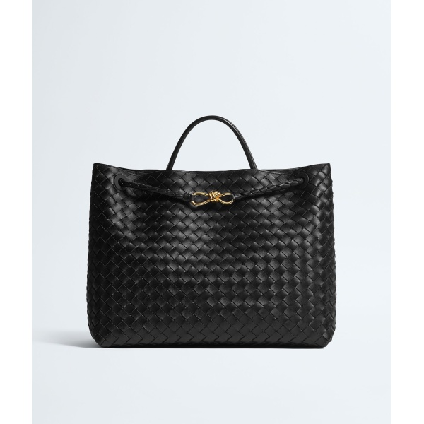 Khaite Women's Large Andiamo in Black - Black Totes & Top-Handle Bags - The Lotus Tote Bag - Shop at Luxury Shoes 