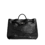 Khaite Women's Large Andiamo in Black - Black Totes & Top-Handle Bags - The Lotus Tote Bag - Shop at Luxury Shoes 