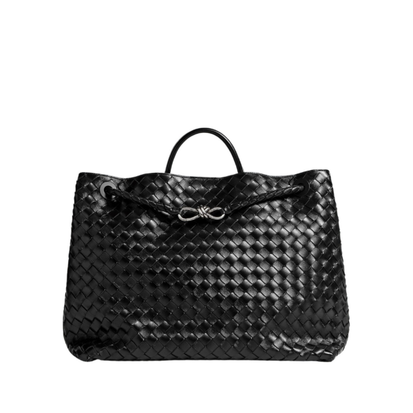 Khaite Women's Large Andiamo in Black - Black Totes & Top-Handle Bags - The Lotus Tote Bag - Shop at Luxury Shoes 