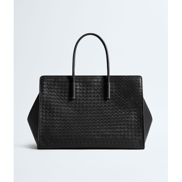 Khaite Women's Large Barbara Tote in Black - Black Totes & Top-Handle Bags - The Lotus Tote Bag - Shop at Luxury Shoes 