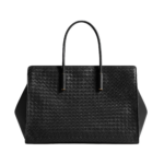 Khaite Women's Large Barbara Tote in Black - Black Totes & Top-Handle Bags - The Lotus Tote Bag - Shop at Luxury Shoes 