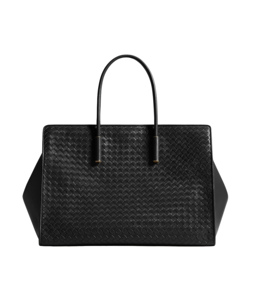 Khaite Women's Large Barbara Tote in Black - Black Totes & Top-Handle Bags - The Lotus Tote Bag - Shop at Luxury Shoes 