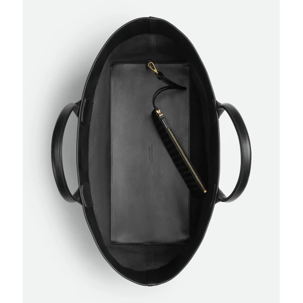 Khaite Women's Large Cabat in Black - Black Totes & Top-Handle Bags - The Lotus Tote Bag - Shop at Luxury Shoes 